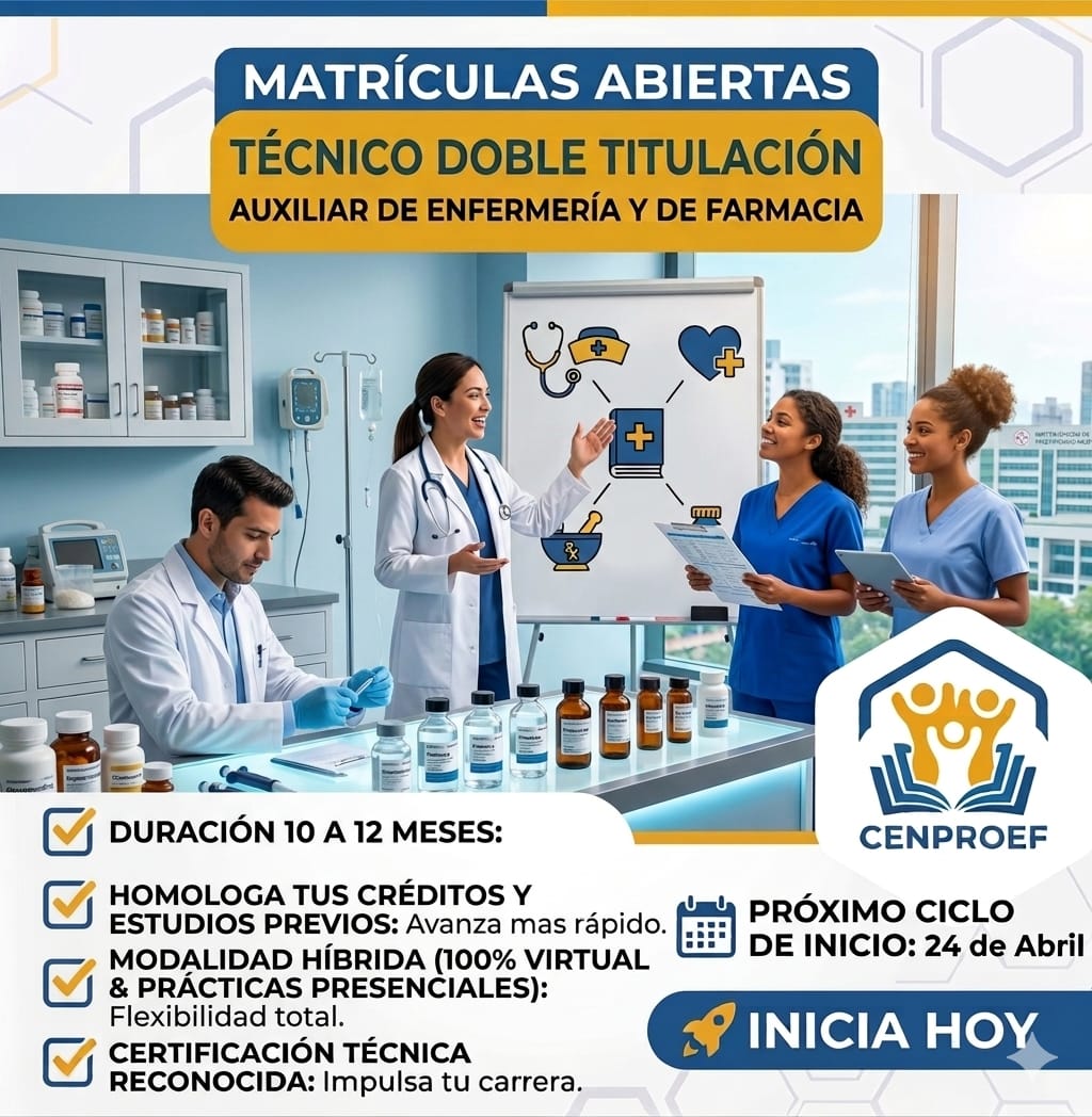 Técnico Laboral Con Doble Titulación en Auxiliar de Enfermería y de Farmacia